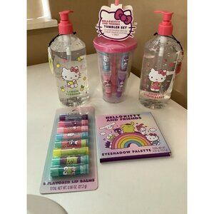 Hello Kitty & Friends Eyeshadow Palette, Lip Balm Set, Tumbler, Liquid Soap New